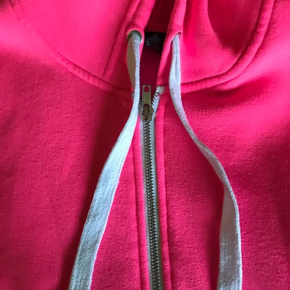 Bright Pink Zip Up Sweater - Picture 4 of 6
